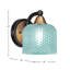 Applique murale en verre turquoise mat 6 "et finition nickel mat brossé Paramount-723589515-723589526