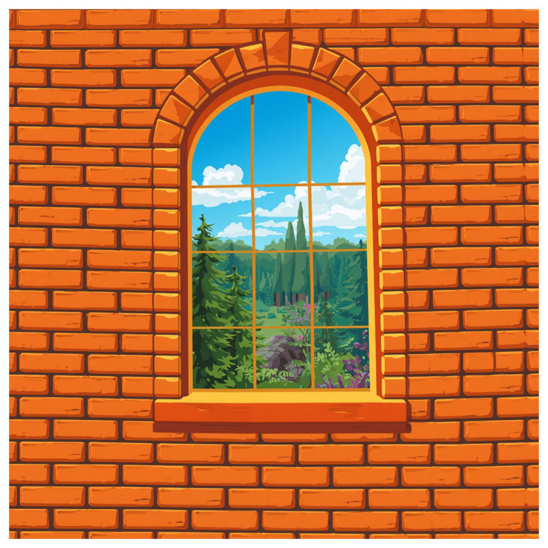 Coussins décoratifs Brick Wall, 14 x 14 inches