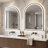 Murvin Metal  Arched LED Bathroom/Vanity Mirror-1898506890-1891065082