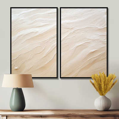 Charme moderne sable beige plage - art mural plage