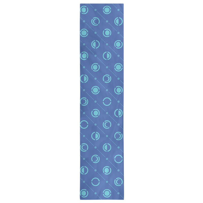 Classic Moon Phases Table Runner, 16" x 72", Light Blue/Teal