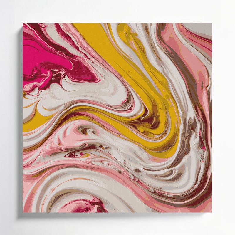 Art abstrait sur toile 74, H 12 po x l 12 po