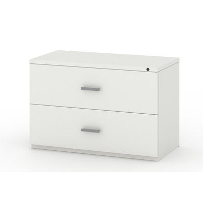 My-Hite Steel Lateral Filing Cabinet with 2 Drawers, Interlock System, Glide Suspension by Friant