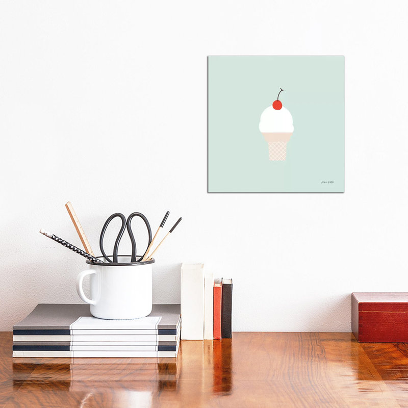 Ice Cream Cone II by Ann Kelle - Wrapped Canvas Print, 30.48cm H x 30.48cm W x 1.91cm D