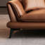 Canapé modulaire brun en cuir véritable-112575900-112575901