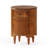 Solid Wood End Table, 17.71-Inch Round Side Table, No Assembly Required