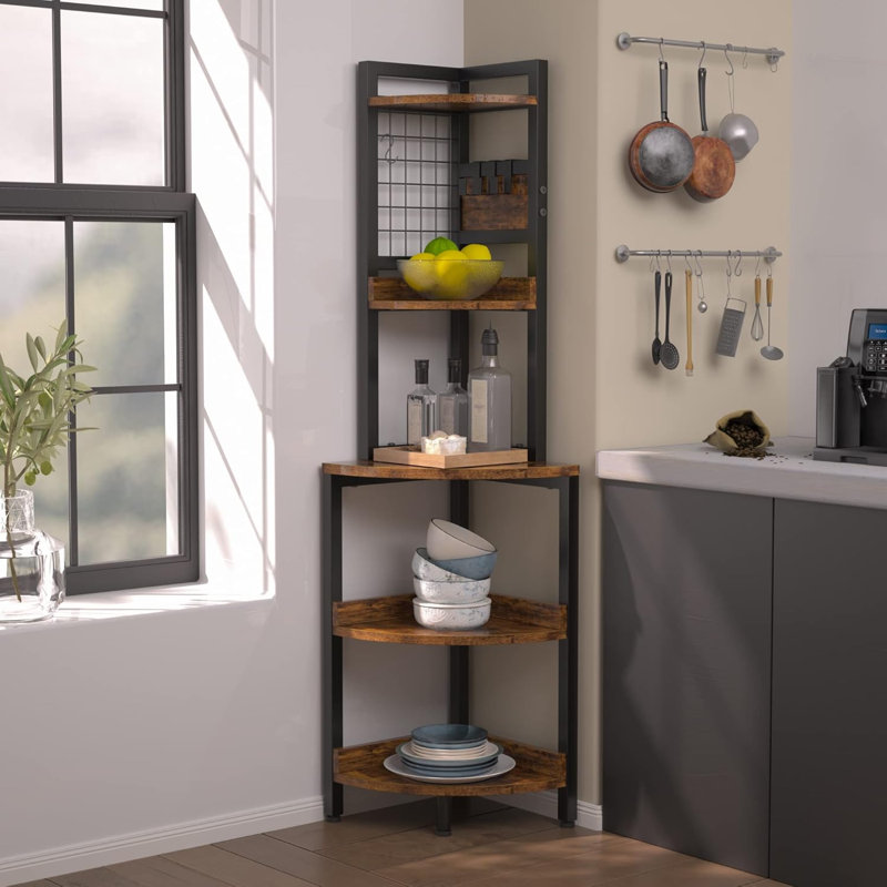 Almera 151.49cm H x 40.28cm W Steel Corner Bookcase