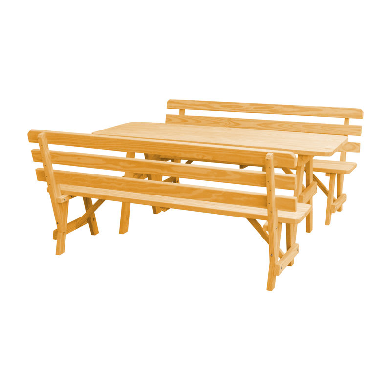 Table de pique-nique pour l'extérieur Tichonn, Naturel