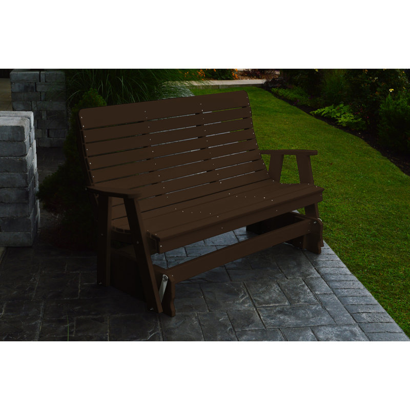 Banc en plastique pour l'extérieur, Brun Tudor