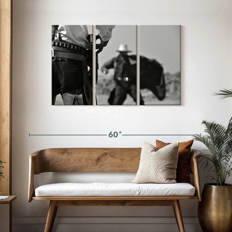Duel Lelar Cowboy, H 28 po x l 45 po