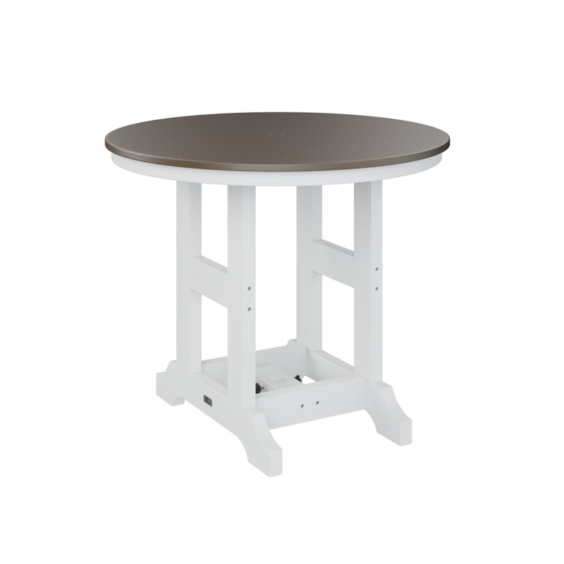 Table de salle à manger ronde de 38 po Berlin Bronze, H 30,87 po x l 38 po x P 38 po, Bronze martelé