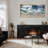 Coastal Beach " Extra Large Ocean's Edge Abstract Textured Waves And Shoreline Beach Coastal Nautical Decor "-94945983-111176062