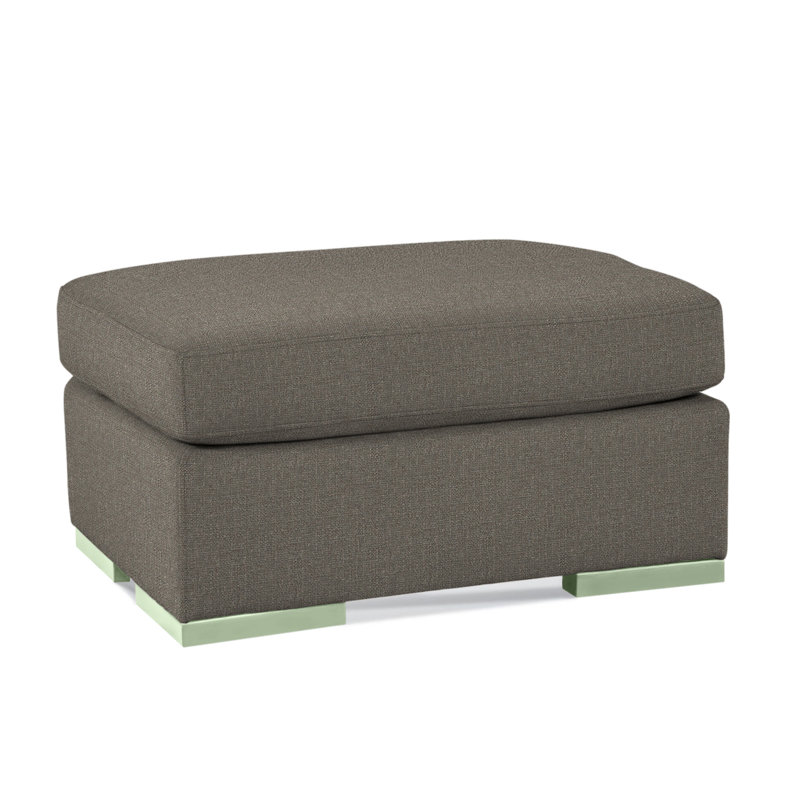 Memphis Ottoman, Gray Sugar Performance; 0863-84, Frost White