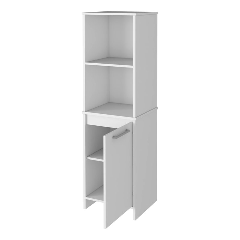 Danforth Pantry Cabinet, Single Door Cabinet, Four Shelves