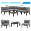 6 - Person Sectional Seating Group with Cushions-1118227290