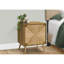 Table d'appoint, bout, rangement, petit, côté, salon, lampe, stratifié noyer clair, ruppie maritime, moderne