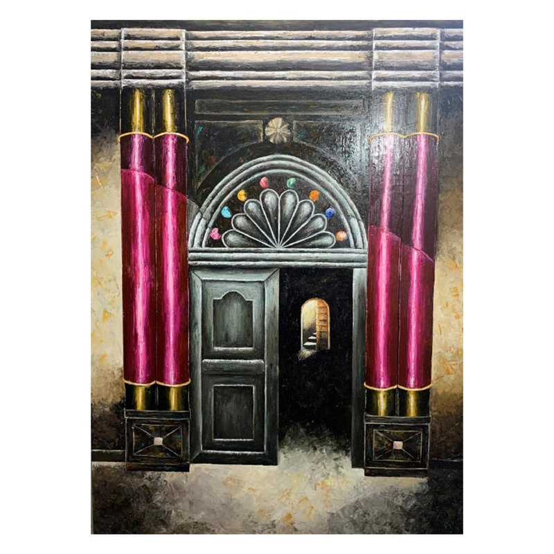 Porte indienne ancienne et traditionnelle | Huile sur toile | Par Dinesh Kumar