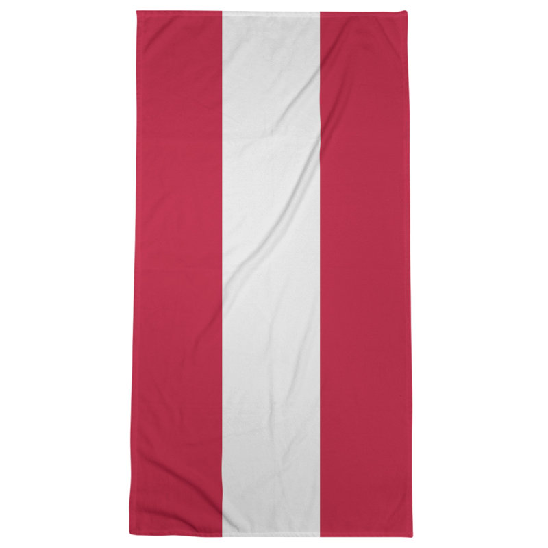 Beach Towel, Off White/Red