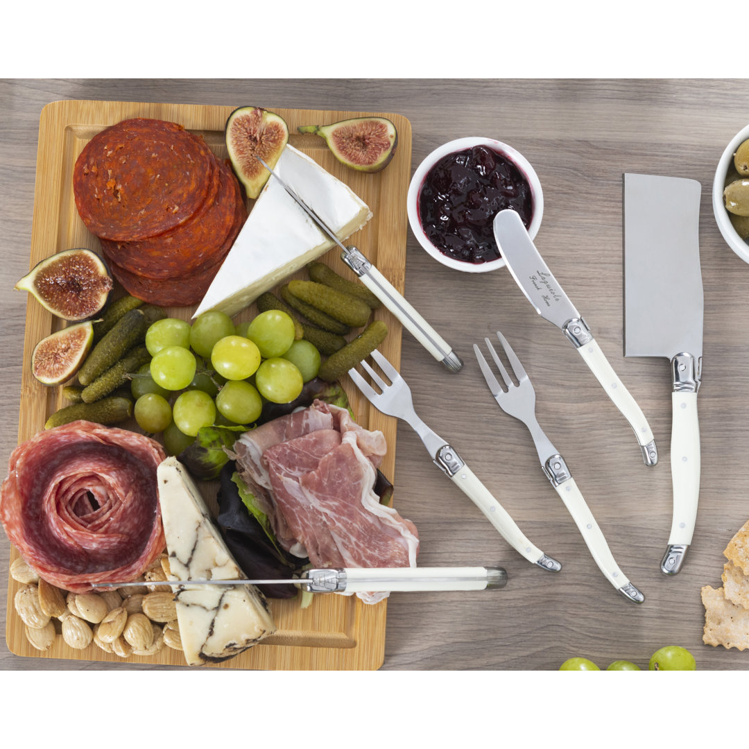French Home Laguiole Ultimate 11-Piece Charcuterie Set with Faux Ivory Handles French Home