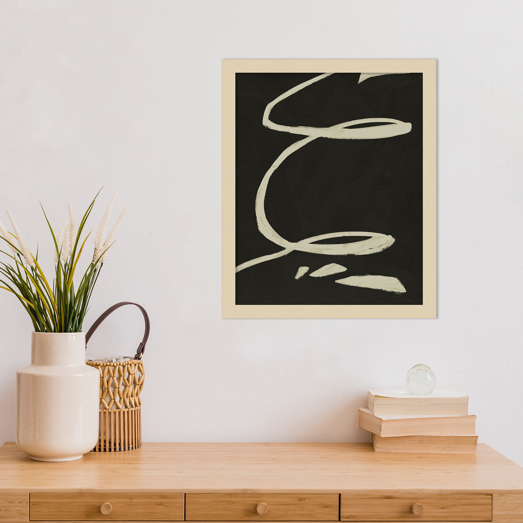 Neutral Spring III by Jacob Green, Brown, 17" H x 14" W x 1" D