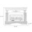 Beige Solid Wood Electric Fireplace