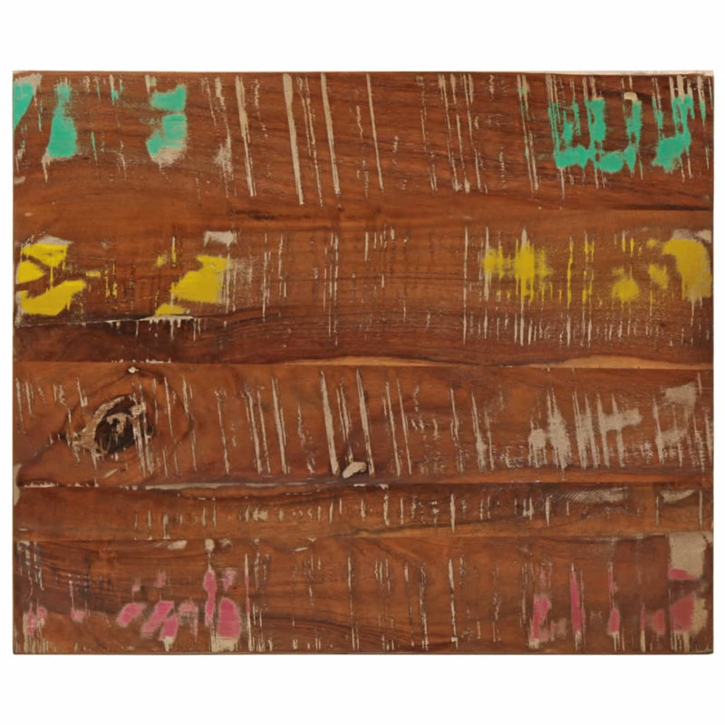 Solid Wood Table Top, Reclaimed Wood Walnut, 2.5cm H x 60cm W x 50cm D