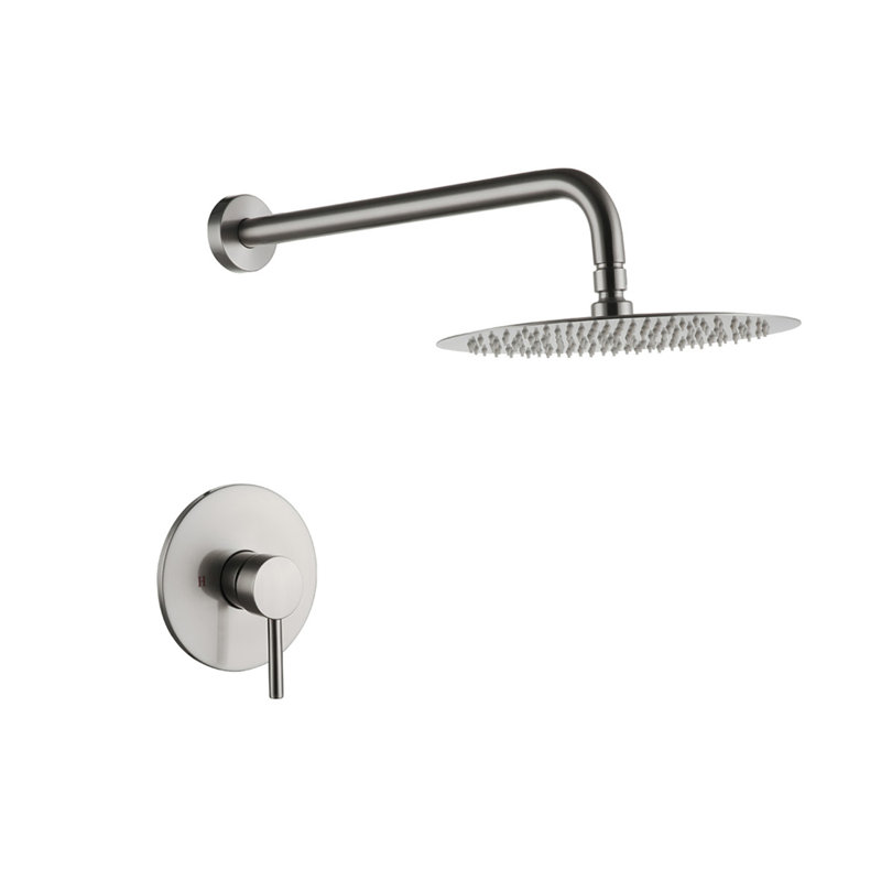 Wall Mounted Shower Faucet(Valve Included), Brushed Nickel