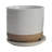 Balmer Ceramic Saucer Planter with Ribbed Texture-2120804519-2120804513