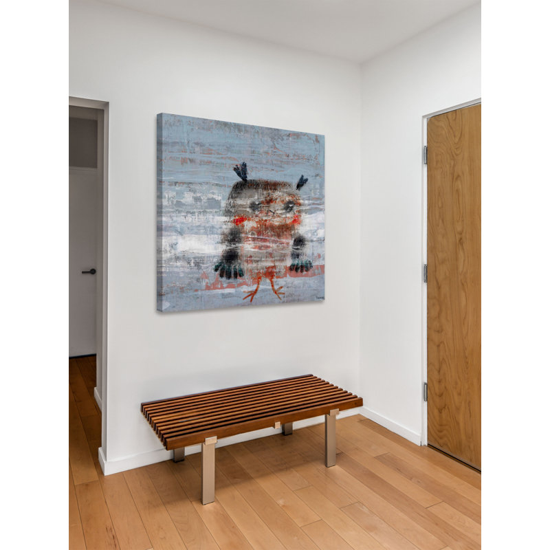 Owl Storm by Parvez Taj - Wrapped Canvas Painting, 45cm H x 45cm W x 3.81cm D
