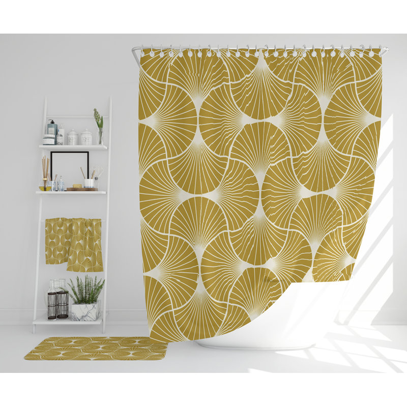 Neithan Polyester Shower Curtain Set