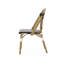 Chaises d'appoint de salle à manger en PE en rotin de Marseille avec structure en aluminium au fini bambou Marseille-912822630
