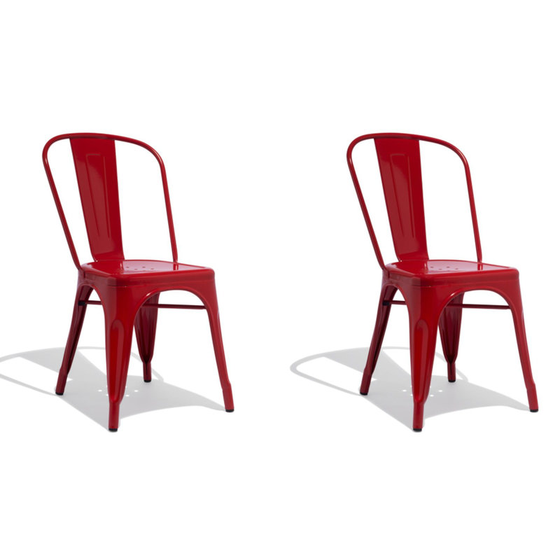 Chaise de patio empilable Hakana, Rouge