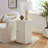 Kade Faceted Semi-Gloss Side Table in Putty