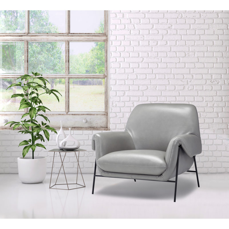 Cherish 27" Wide Top Grain Leather Armchair