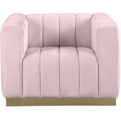 Fauteuil en velours de 38,5 po Tyneside