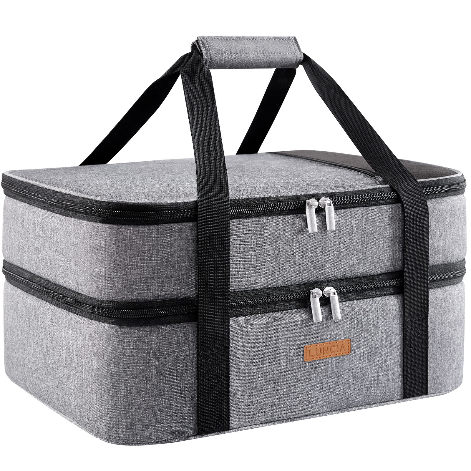 Ebern Designs Decker Insulated Casserole Carrier For Hot Or Cold Food, Lasagna Holder Tote For Potluck Parties/Picnic/Cookouts, Fits 9"X13" Baking Dish, Grey | Wayfair