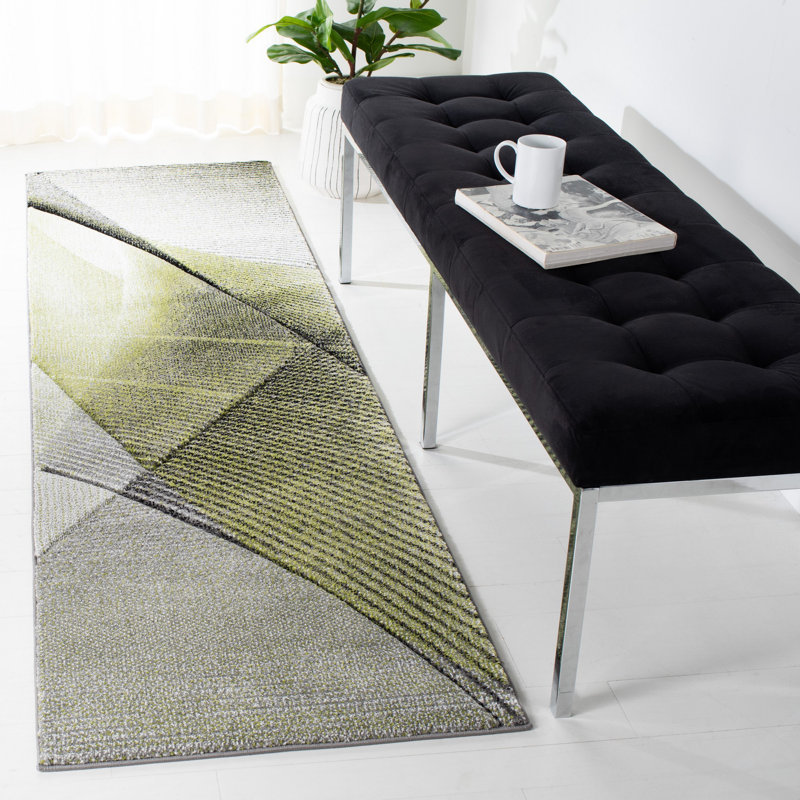 Tapis géométrique Toone Performance, Tapis de couloir 2 pi 3 po x 10 pi