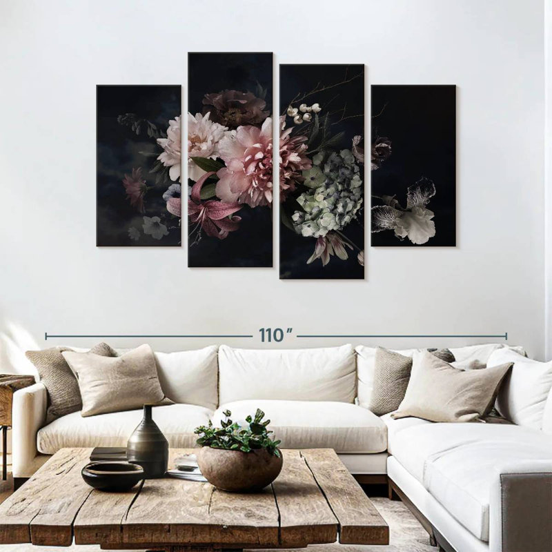 Harnek Delicate Flower Arrangement, 54'' H x 84'' W