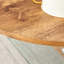 Double table basse, plateau revêtu d'autocollant et flancs en verre trempé transparent, conception simple et élégante, fonctionnalité de rangement abondante, table de processus d'assemblage facile avec compartiment, côtés de surface,