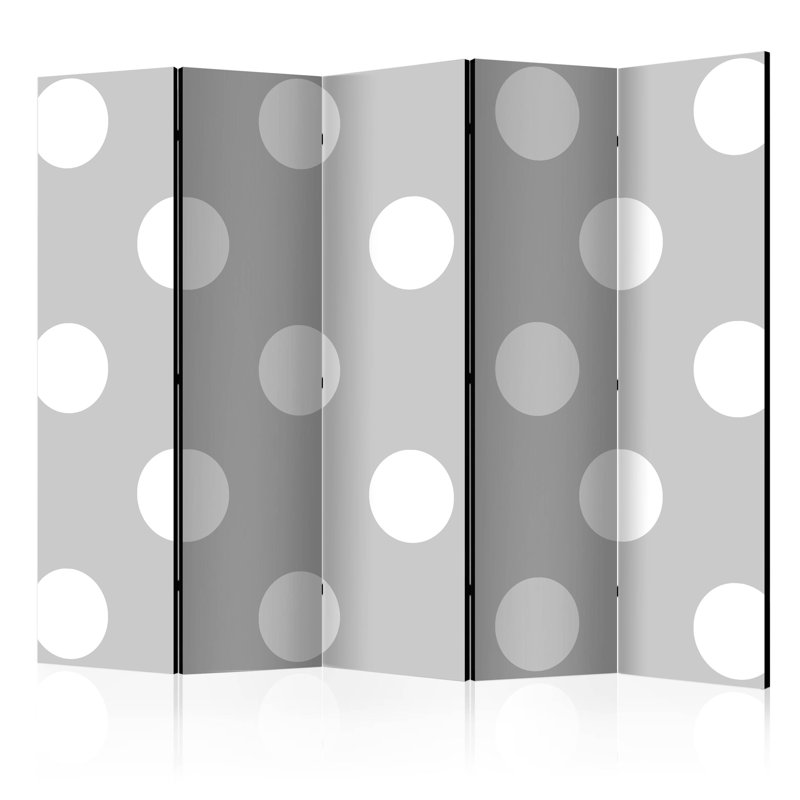 225cm W x 172cm H 5 - Panel Wood Folding Room Divider