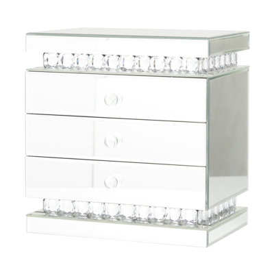 Glass Jewelry Box + Drawers