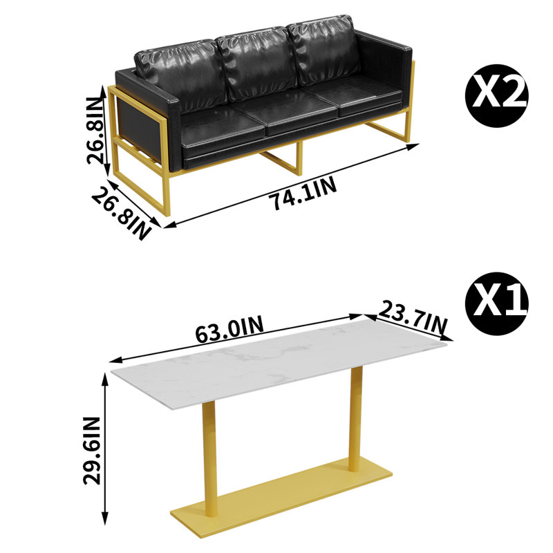 Ensemble de table et chaises de style industriel