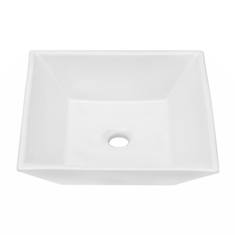 Wenty 16'' Ceramic Rectangular Bathroom Sink