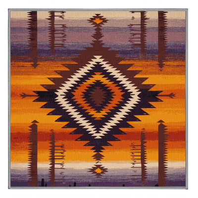 Washable Desert Sunset Southwestern Area Rug