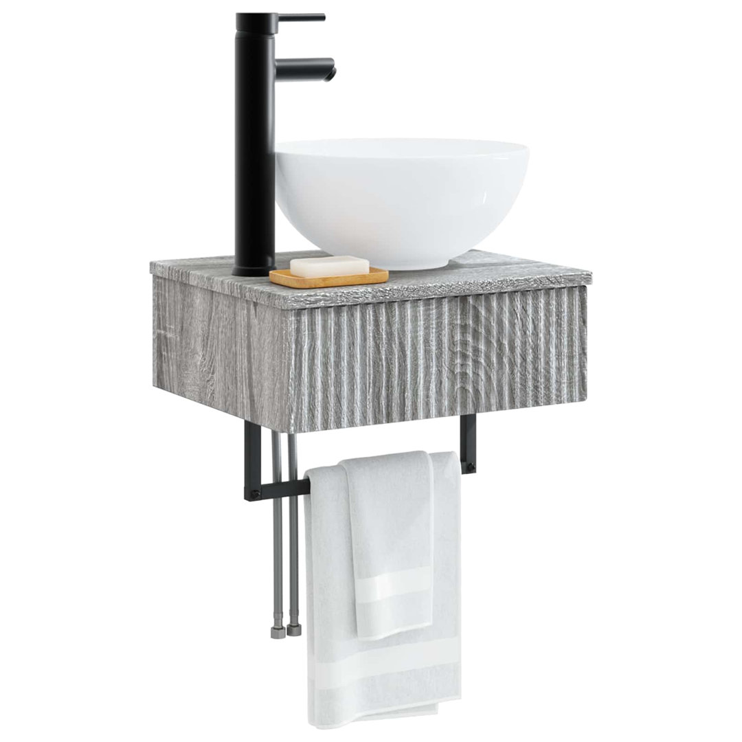 Wall-Mounted Wash Basin Wall-Mounted Engineered Wood Indoor Bathroom