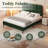 Aadi Upholstered Headboard, Platform Bed with Strong Wooden Slats Support, Two Bed Forms Design-708114337-708114338