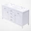 Meuble-lavabo double 59 po, comptoir en résine