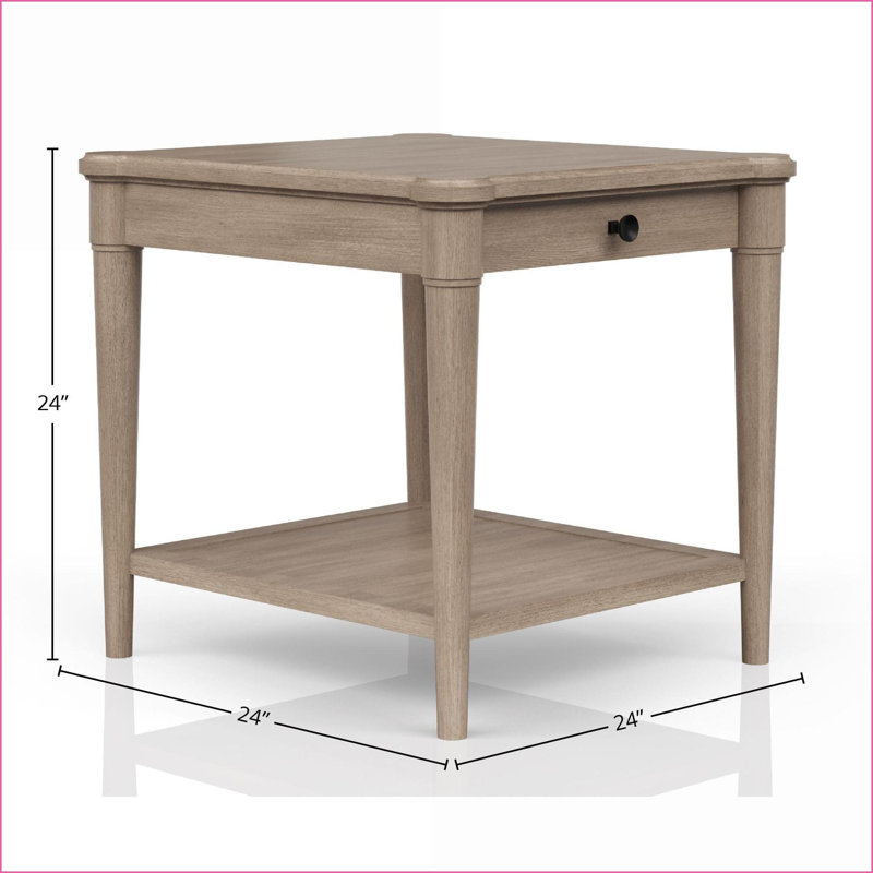 Table basse décontractée Sand Sandy - Tablette de rangement Tiroir pour le salon, Beige