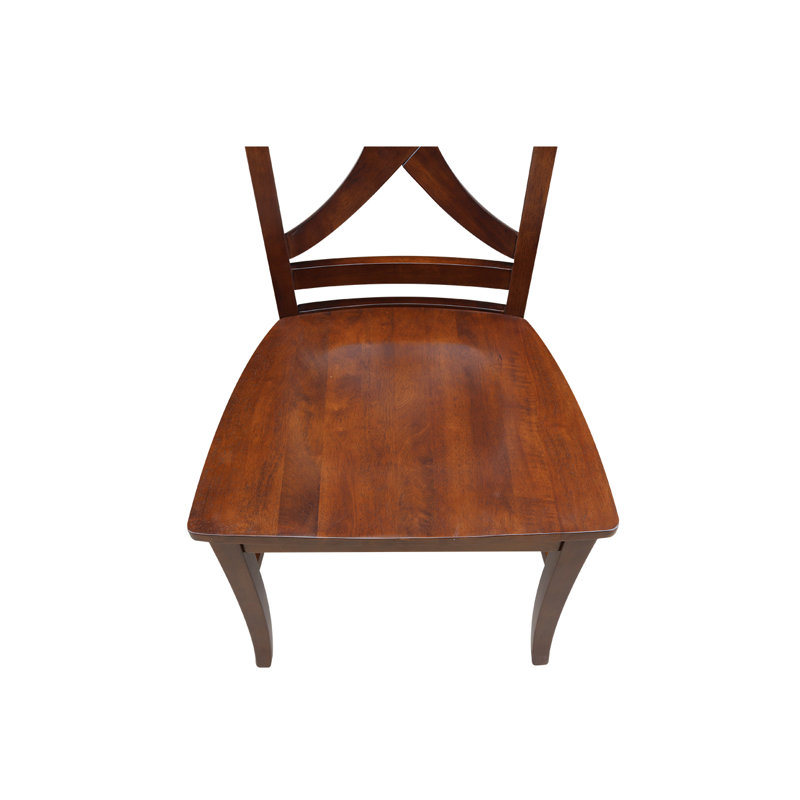 17.8'' H Solid Wood Side Chair, Espresso