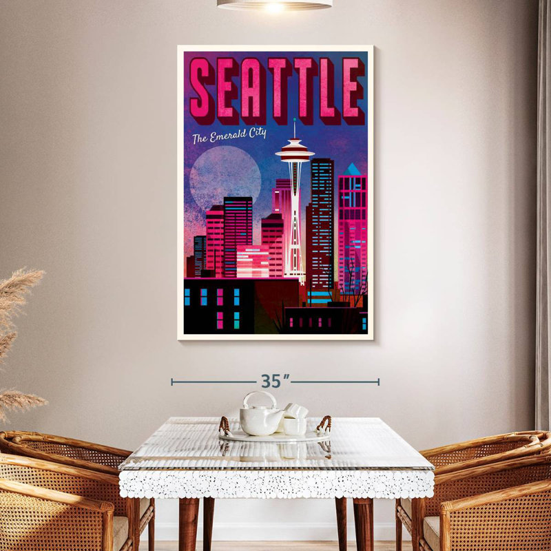 The Emerald City Seattle, 51" H x 34" W
